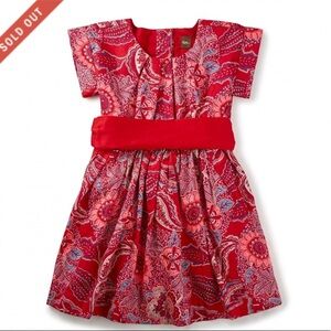 Tea Collection Adaira Red Sash Holiday Dress